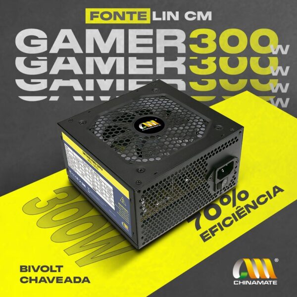 Fonte ATX Gamer 300W Bivolt EVOLUT