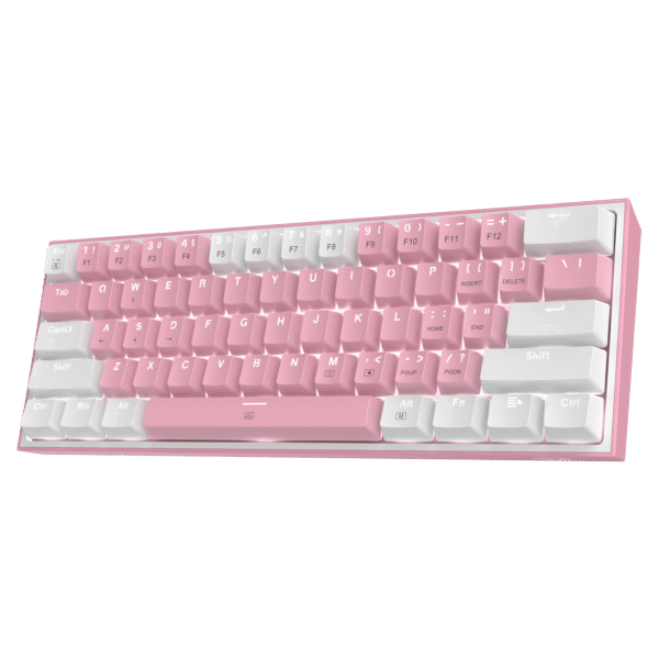 Teclado mecânico RGB Redragon - fizz k617 ROSA