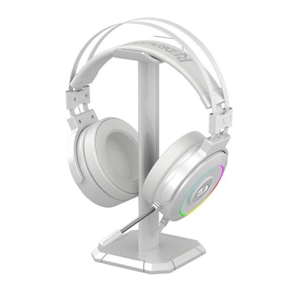 Headset Gamer Redragon Lamia 2, RGB, 7.1 Branco + Suporte