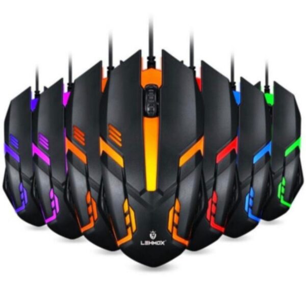 Mouse Gamer com Fio Usb e Led Lehmox - LEY-206