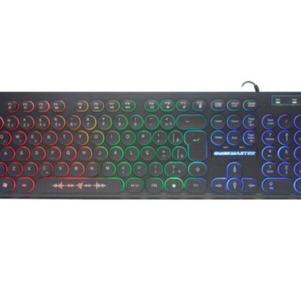 Teclado Gamer K-mex KM76 SteamPunk Anti-ghost com Led - KM-7628