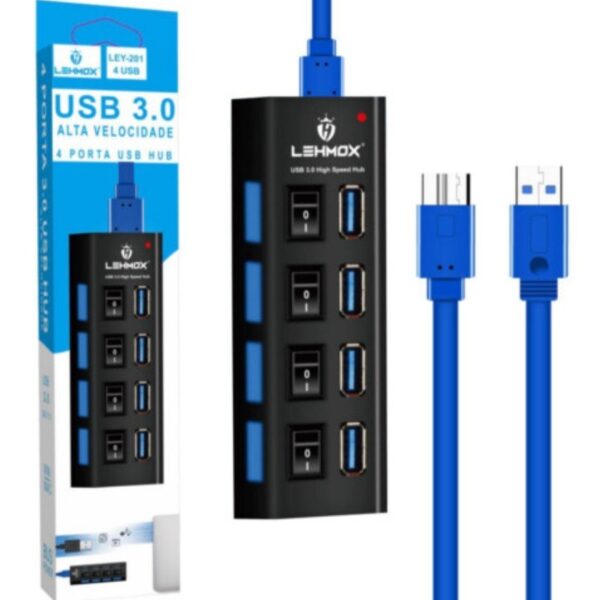 HUB USB 3.0 - 4 portas 3.0 Lehmox