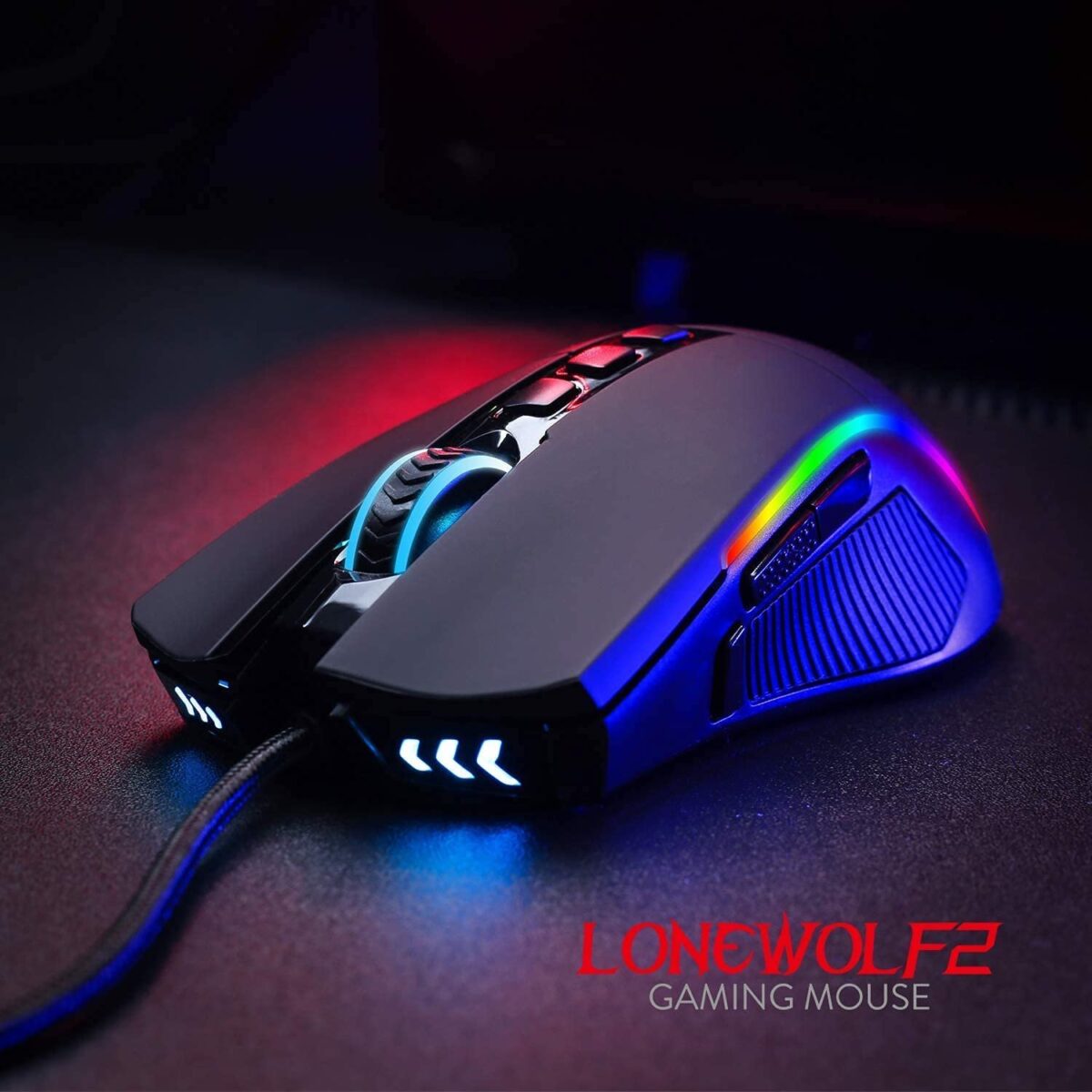 Mouse Gamer Redragon Lonewolf 2 Pro M721-PRO, RGB, 10 Botões, 32000DPI - M721-PR - Imagem 3