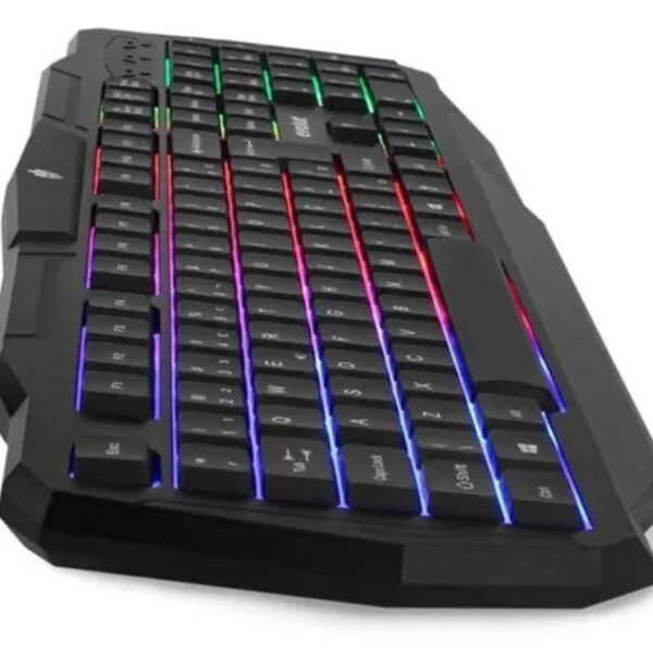 Teclado Gamer Evolut Ranger Eg-207 Qwerty Português Brasil Cor Preto Com Luz Rai