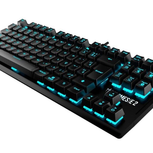 Teclado Mecânico Gamer Gamdias Hermes E2, LED Azul, Switch Blue, Anti-Ghosting, ABNT2, Preto - E2 BLUE (BR/BLUE)