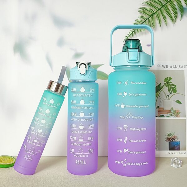 Kit 3 Garrafas Coloridas com diferentes tamanhos