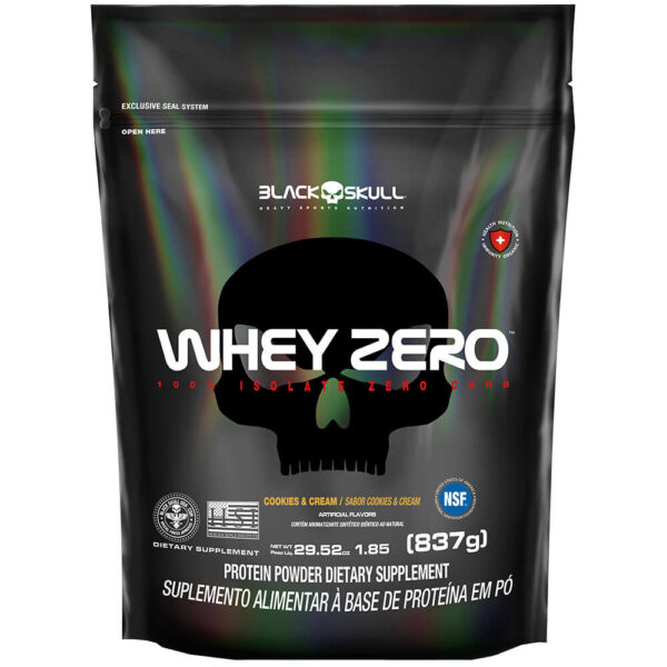 Whey Zero 100% Isolado Refil (837g) Black Skull